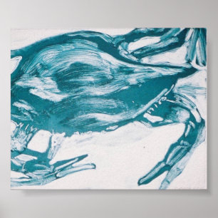 Póster cangrejo azul