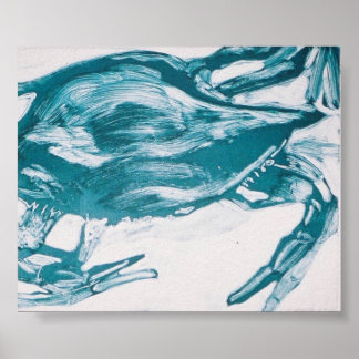 Póster cangrejo azul