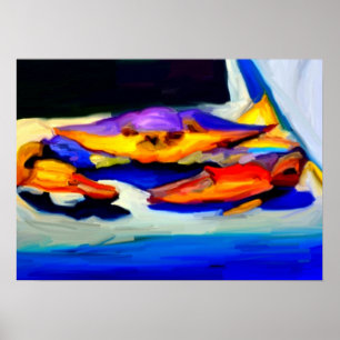 Póster Cangrejo azul Louisiana