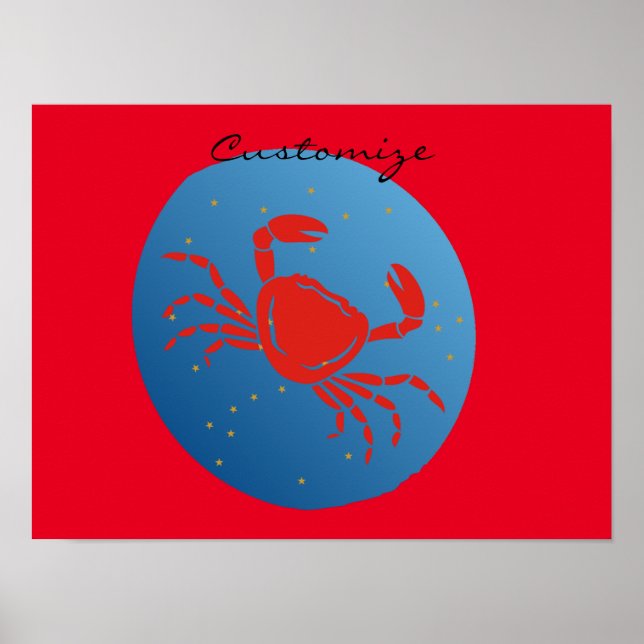 Póster Cangrejo de cáncer Zodiac Thunder_Cove (Frente)