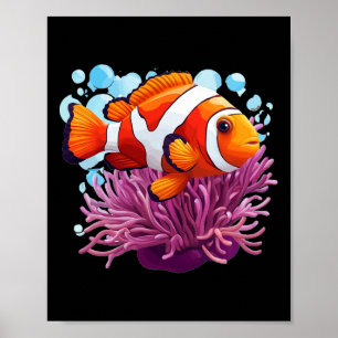 Póster Cangrejo De Flor Bailando En El Anémona Del Mar