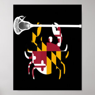 Póster Cangrejo de Maryland Lacrosse Boys Palo Hermana de