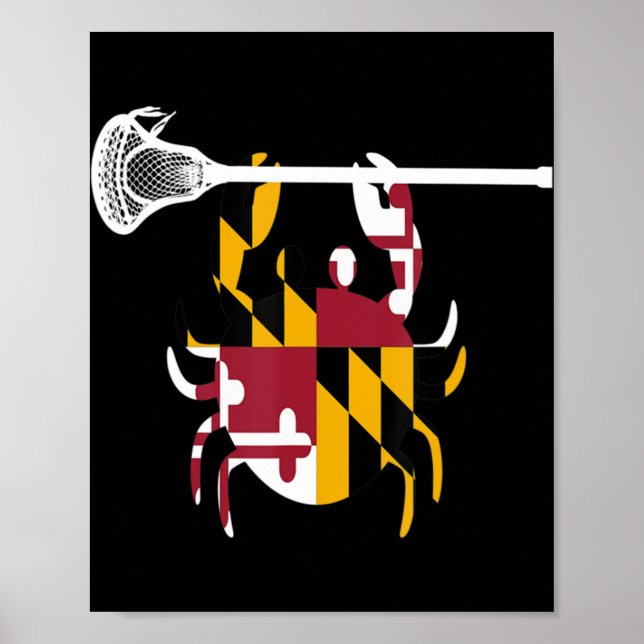 Póster Cangrejo de Maryland Lacrosse Boys Palo Hermana de (Frente)