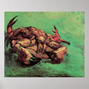 Póster Cangrejo en la espalda por Vincent van Gogh