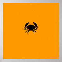 Cangrejo negro-sobre-Naranja oceánico