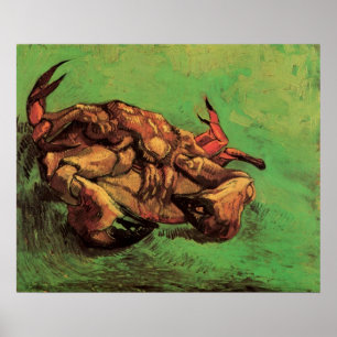 Póster Cangrejo sobre su espalda de Vincent van Gogh