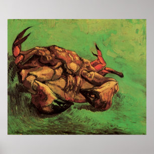 Póster Cangrejo sobre su espalda de Vincent van Gogh