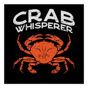 Póster Cangrejo Whisperer Vintage Crabbing