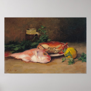 Póster Cangrejo y Mullet Rojo