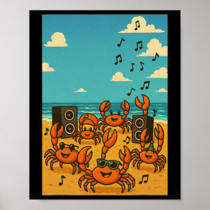 Póster Cangrejos bailando