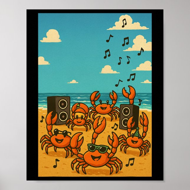 Póster Cangrejos bailando (Frente)
