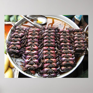 Póster Cangrejos Negros [Po Na] ... Comida Callejera Tail