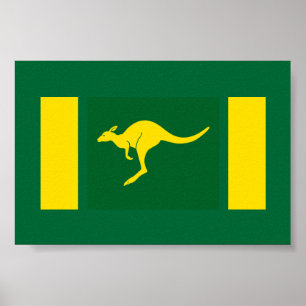 Póster Canguro de colores australianos