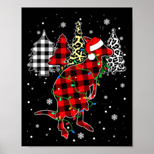 Póster Canguro de Navidad Animales Navidad Cuadro de Búfa