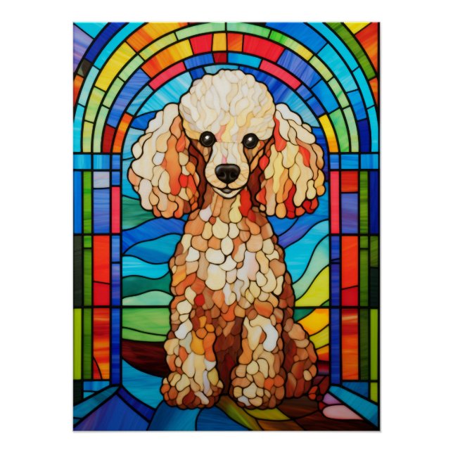 Póster Caniche crema (Anverso)