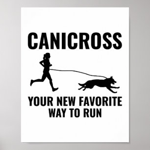 Póster Canicross Trail Runner Dog Sport al aire libre