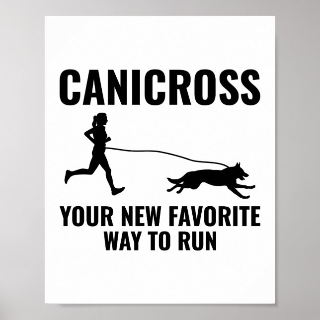 Póster Canicross Trail Runner Dog Sport al aire libre (Frente)
