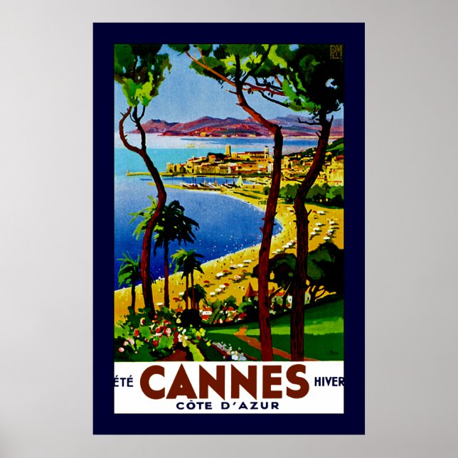 Póster Cannes ~ Costa Azul (Frente)