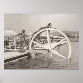 Póster Cannes, en la playa en 1935