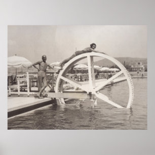 Póster Cannes, en la playa en 1935