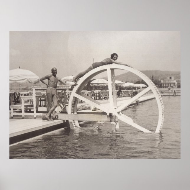 Póster Cannes, en la playa en 1935 (Frente)