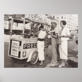 Póster Cannes, Francia en los años 30