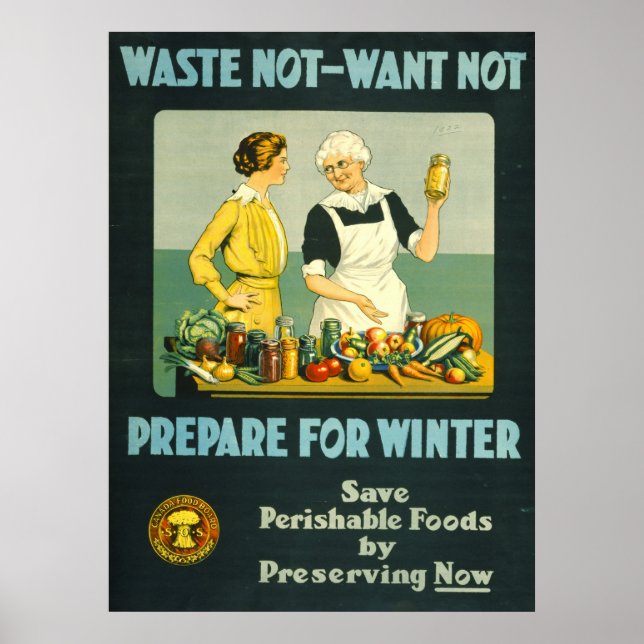 Póster Canning Foods 1914 (Frente)
