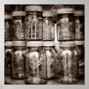 Póster Canning Jars Square Print