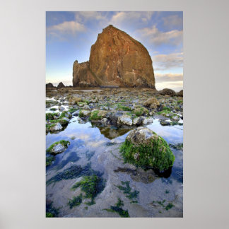 Póster Cannon Beach Haystack Rock Low Tide Oregon Poster