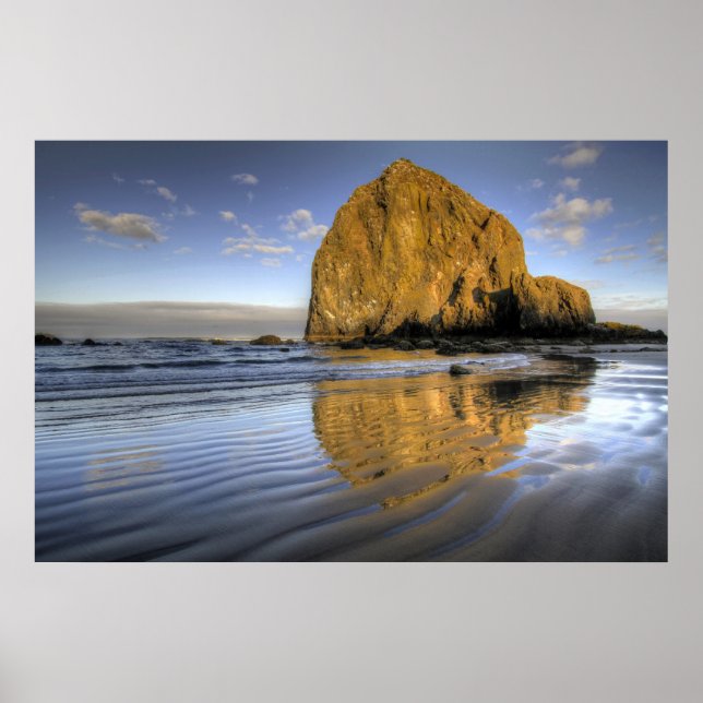 Póster Cannon Beach Low Tide Oregon Pacific Ocean Poster (Frente)