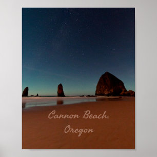 Póster Cannon Beach Oregon Haystack Rock