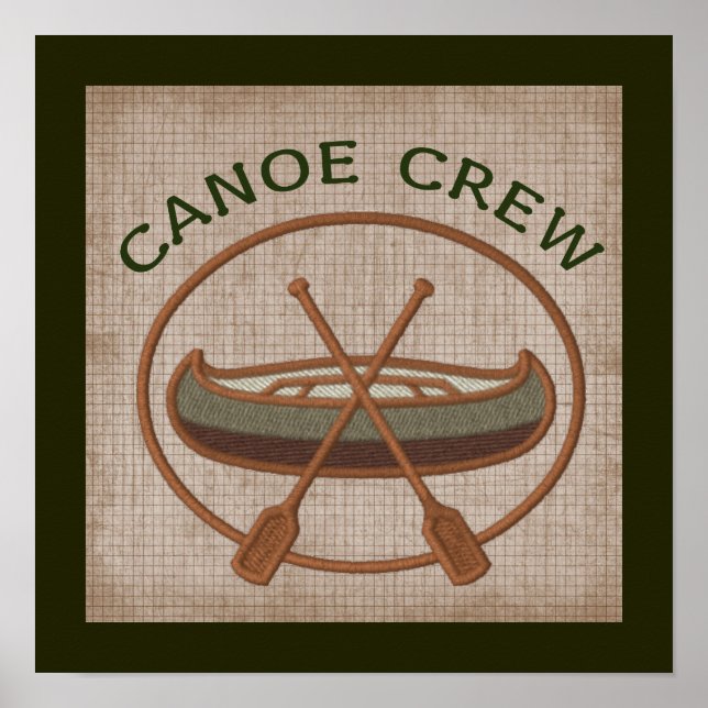 Póster Canoa Crew Canoe Deportes Acuáticos (Frente)