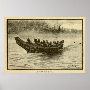 Póster canoa de guerra