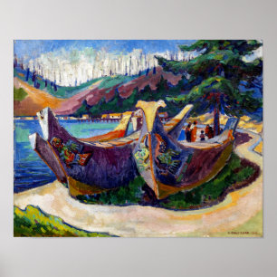 Póster Canoa de guerra   Emily Carr  