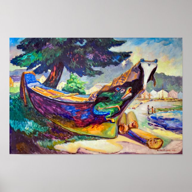 Póster Canoa de guerra india | Emily Carr | (Frente)