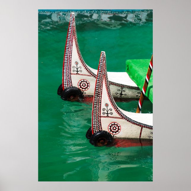 Póster Canoa de la gente aborigen (Frente)