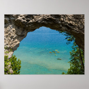 Póster Canoa de rock artístico