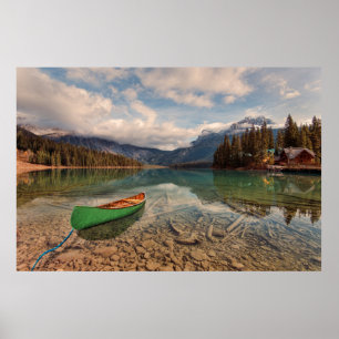 Póster Canoa en el lago esmeralda