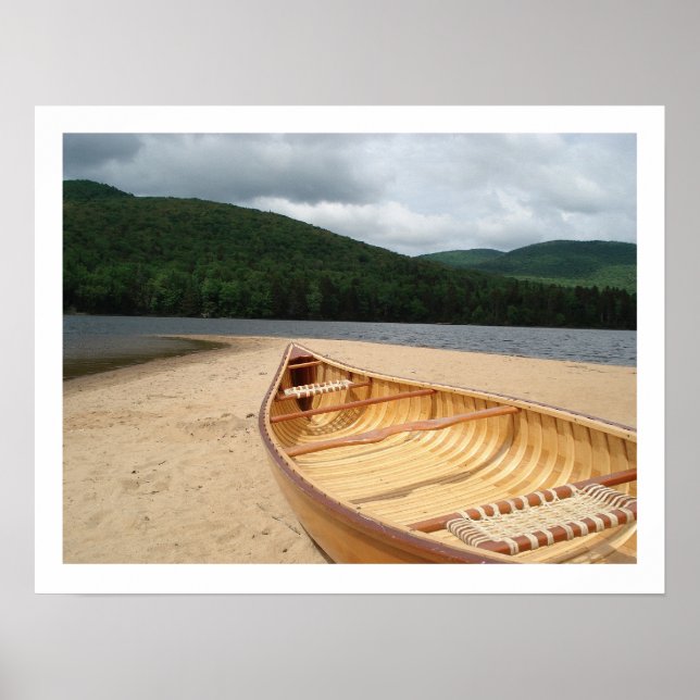 Póster Canoa en el Poster de la playa (Frente)