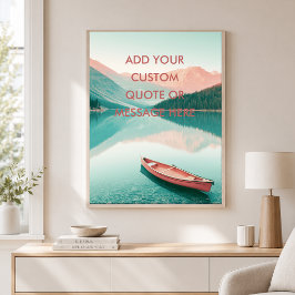Póster Canoa en Lago de Montaña - Crea tu Propia Motivaci