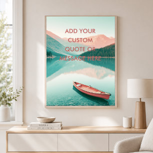 Póster Canoa en Lago de Montaña - Crea tu Propia Motivaci