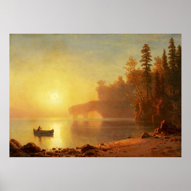 Póster Canoa india Albert Bierstadt (Frente)