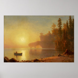 Póster Canoa india de Albert Bierstadt