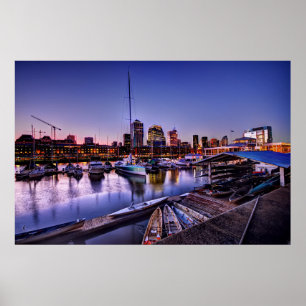 Póster Canoas Al Atardecer - Canoes At Sunset