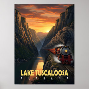 Póster Cañón al atardecer – Lago Tuscaloosa, Alabama