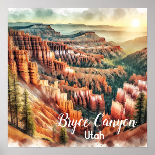 Póster Cañón Bryce, Parque Nacional de Utah