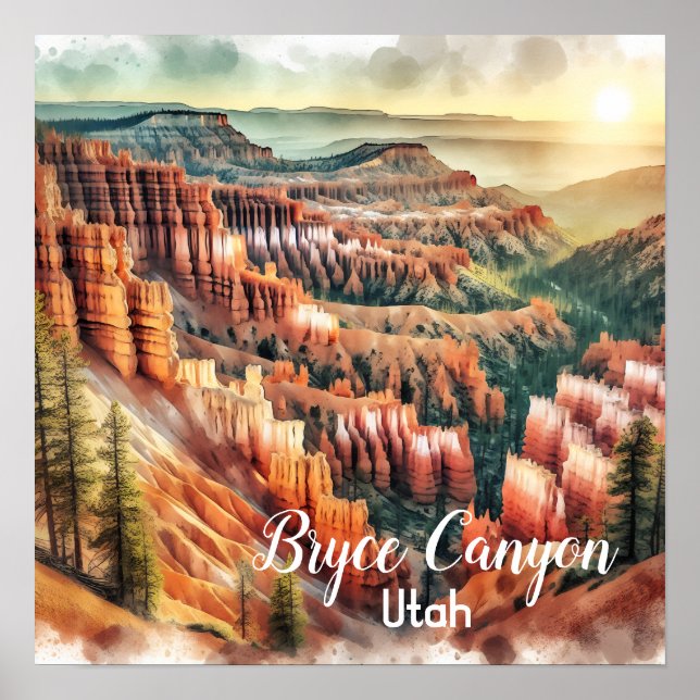 Póster Cañón Bryce, Parque Nacional de Utah (Frente)