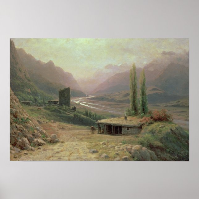 Póster Cañón caucásico, 1893 (Frente)