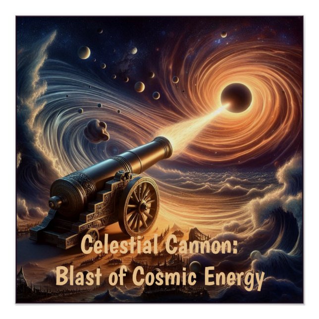 Póster Cañón celeste: Explosión de energía cósmica (Anverso)