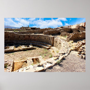 Póster Cañón Chaco Pueblo Bonito, Poster de Nuevo México